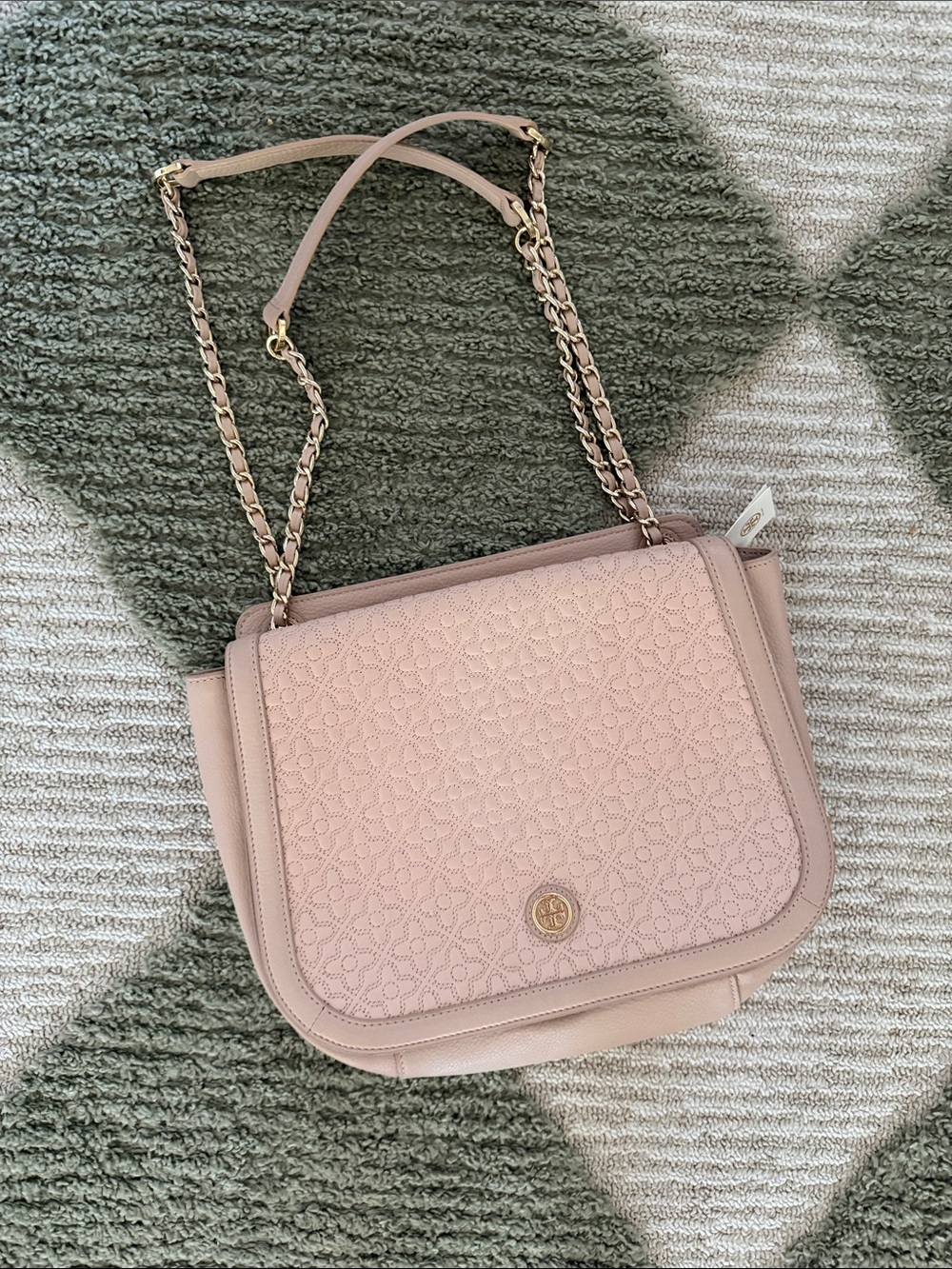 Tory Burch Bryant Blush Pink Chain Crossbody Bag